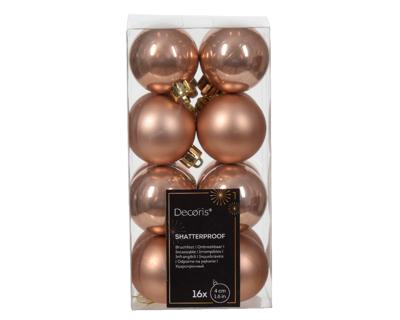 Kerstbal kunststof d4 cm rose 16st kerst Decoris - Decoris Kerstbal kunststof d4 cm rose 16st kerst Decoris - Decoris