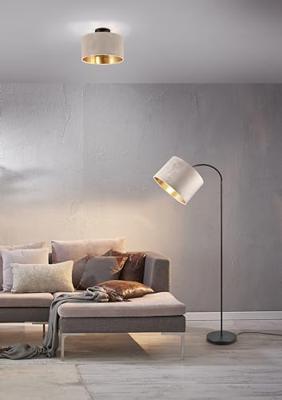 Trio Staande vloerlampJulieta fluwele kap - 419090144