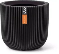 Pot bol groove d24h21cm zwart - thumbnail