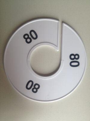 Maatring 11 cm wit/zwart 80