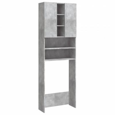 VidaXL Wasmachinekast 64x25,5x190 cm betongrijs VidaXL Wasmachinekast 64x25,5x190 cm betongrijs