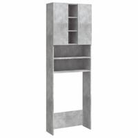 VidaXL Wasmachinekast 64x25,5x190 cm betongrijs - thumbnail