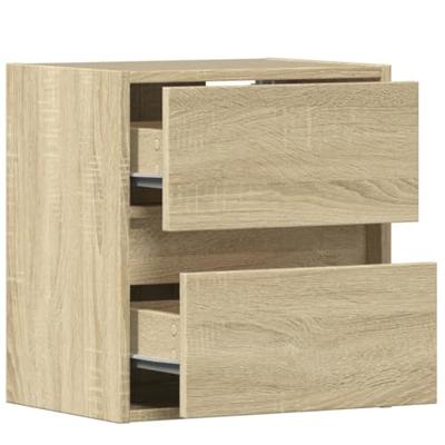 Tv-wandmeubel met LED-verlichting 41x31x45 cm sonoma eikenkleur