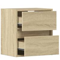 Tv-wandmeubel met LED-verlichting 41x31x45 cm sonoma eikenkleur - thumbnail