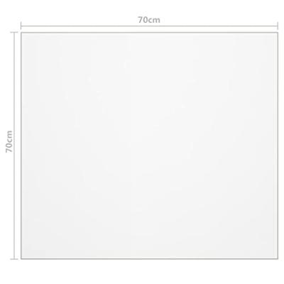 Tafelbeschermer 70x70 cm 2 mm PVC transparant