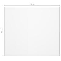 Tafelbeschermer 70x70 cm 2 mm PVC transparant - thumbnail