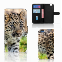 Apple iPhone 7 Plus | 8 Plus | Telefoonhoesje | Met pasjeshouder | Baby Luipaard - thumbnail