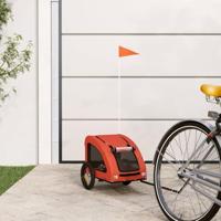 VidaXL Hondenfietstrailer oxford stof en ijzer oranje - thumbnail