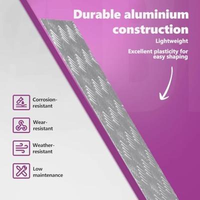 VidaXL Trap tread rechthoekig 4 pcs zilver 70 x 30 cm aluminium