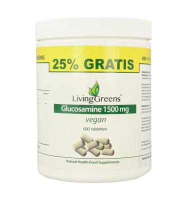 Livinggreens Glucosamine vegan voordeelverpakking 600 Tabletten