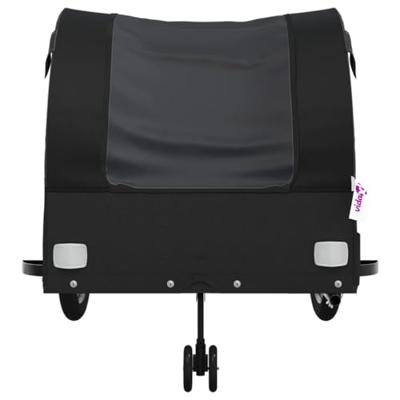 VidaXL Fietstrailer 45 kg ijzer zwart - thumbnail