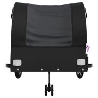 VidaXL Fietstrailer 45 kg ijzer zwart - thumbnail
