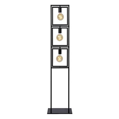 Lucide LUUK - Vloerlamp - 3xE27 - Zwart