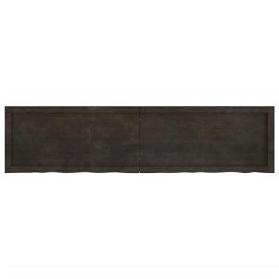 VidaXL Wastafelblad 160x40x(2-6) cm behandeld massief hout donkerbruin
