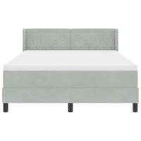 Boxspringbed met Matras Zwart 100x200 cm Fluweel Lichtgrijs - thumbnail