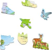 Selecta Larsen legpuzzel kaart nederland - geografisch met dieren, 68st. - thumbnail