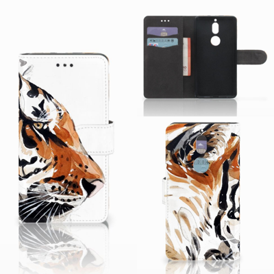 Hoesje Nokia 7 Watercolor Tiger Hoesje Nokia 7 Watercolor Tiger