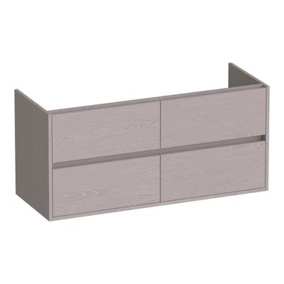 Brauer Adore - Onderkast - 120 cm - met 4 Softclose Lades Greeploos en 2 Sifon Uitsparingen - Timber Greige