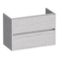 Brauer Adore Wavy - Onderkast Ondiep - 80 cm - met 2 Softclose Lades Greeploos en 1 Sifon Uitsparing - Forest Seashell - thumbnail