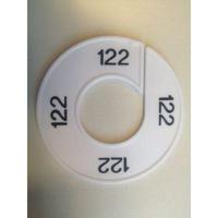 Maatring 9cm wit/zwart 122 - thumbnail