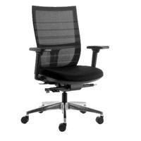 Bureaustoel euroseats curve deluxe 001 zwart - thumbnail