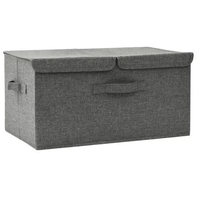 VidaXL Opbergbox 50x30x25 cm stof antracietkleurig