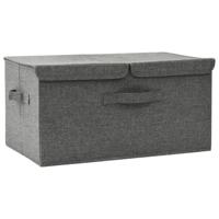 VidaXL Opbergbox 50x30x25 cm stof antracietkleurig - thumbnail