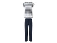 esmara Dames pyjama (Donkerblauw/wit, XL (48/50)) - thumbnail