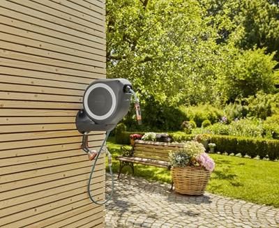 Gardena Wandslangenbox RollUp S Wit - 15 meter - Muurhouder 18602-20
