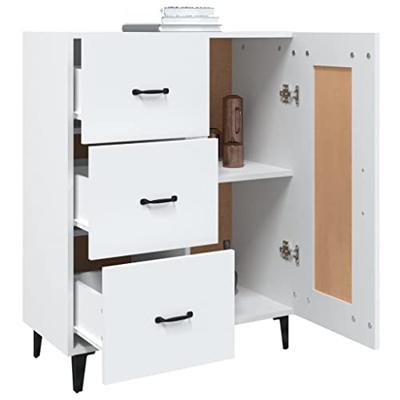 Dressoir 69,5x34x90 cm bewerkt hout wit