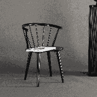 Nohr Eetkamerstoel 'Araseli' Rubberhout, kleur Zwart - thumbnail