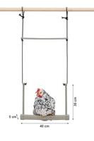 Beeztees kippenschommel grijs 40x5x30cm kip - thumbnail