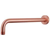 Wiesbaden Caral Douchearm met Muurbevestiging - 35cm - Geborsteld Koper - thumbnail