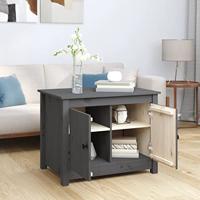 Salontafel 71x49x55 cm massief grenenhout grijs - thumbnail