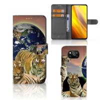 Xiaomi Poco X3 | Poco X3 Pro | Telefoonhoesje | Met pasjeshouder | Roofdieren - thumbnail