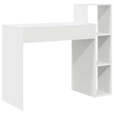 Bureau met plank met opslag Wit 100 x 40 x 90 cm Bewerkt hout - thumbnail