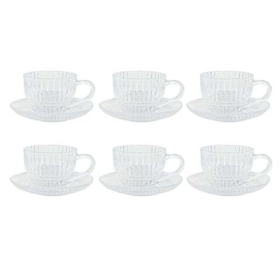 Set van koffiekopjes Home ESPRIT Transparant 240 ml