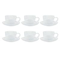 Set van koffiekopjes Home ESPRIT Transparant 240 ml - thumbnail