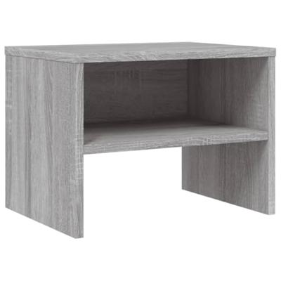 Nachtkastje 40x30x30 cm bewerkt hout grijs sonoma eikenkleurig