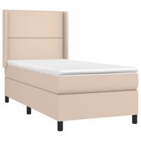 Boxspring met matras kunstleer cappuccinokleurig 90x190 cm - thumbnail