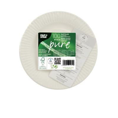 Papstar - Borden Rond Wit Karton 15cm - 100 stuks