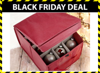 HI Kerstballen Opbergdoos - Opbergbox - Voor 24 Kerstballen - Rood - thumbnail