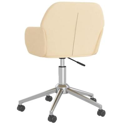Kantoorstoel draaibaar stof crèmekleurig
