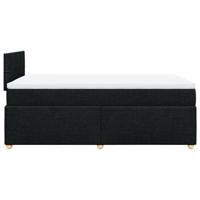 Boxspring met matras stof zwart 120x190 cm - thumbnail