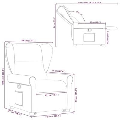 Sta-op-stoel verstelbaar stof bruin