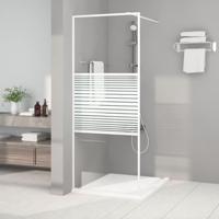 Inloopdouchewand 80x195 cm transparant ESG-glas wit - thumbnail
