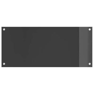 VidaXL Keuken spatscherm donkergrijs 90 x 40 cm gehard glas VidaXL Keuken spatscherm donkergrijs 90 x 40 cm gehard glas