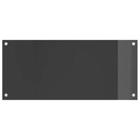 VidaXL Keuken spatscherm donkergrijs 90 x 40 cm gehard glas - thumbnail