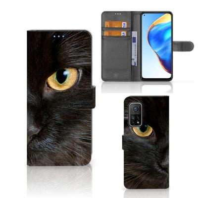 Xiaomi Mi 10T Pro | Mi 10T | Telefoonhoesje | Met pasjeshouder | Zwarte Kat