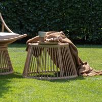 WOOOD Outdoor Hocker/Bijzettafel 'Alatna' Wicker, 43cm - thumbnail